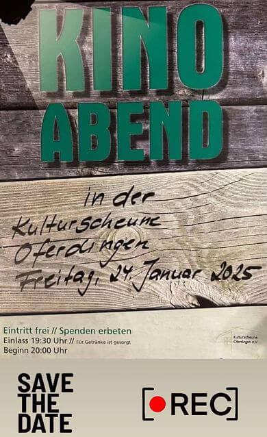 24.01.2025: Kinoabend in der Kulturscheune Oferdingen